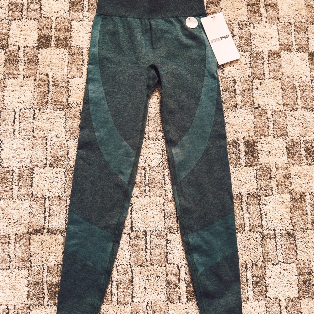 Women Seamless Active Leggings - Green